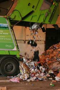 Mixed dry recyclables from South Oxfordshire and Vale are delivered to a transfer station